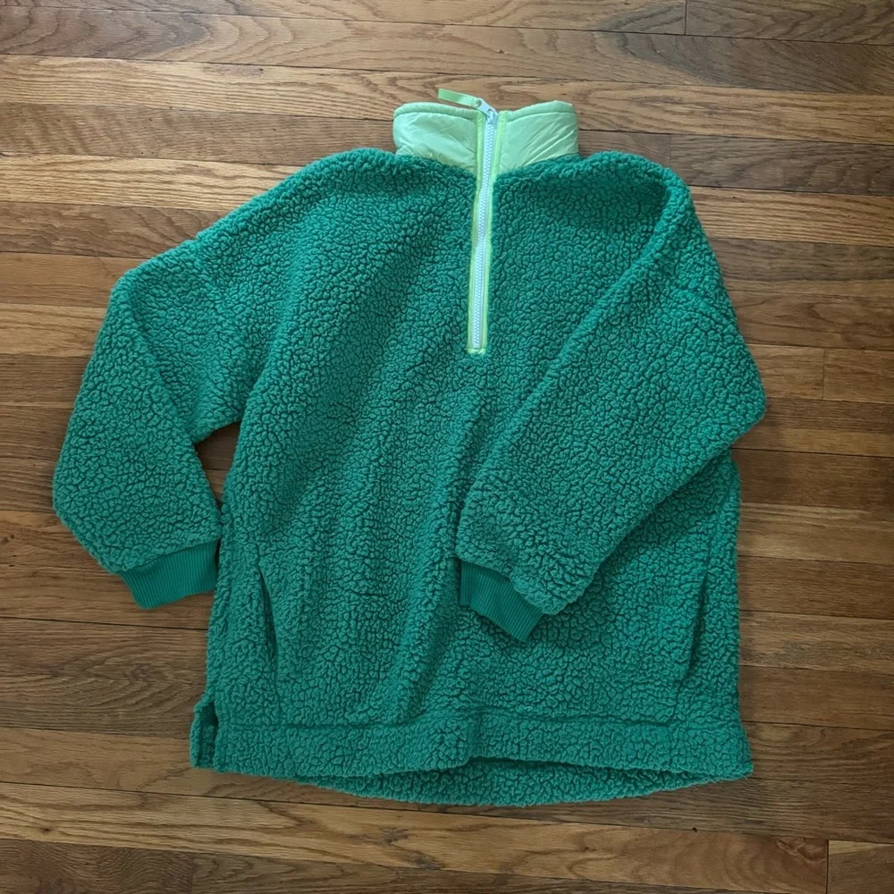 AERIE dream sherpa quarter zip jacket - Picture 2 of 5